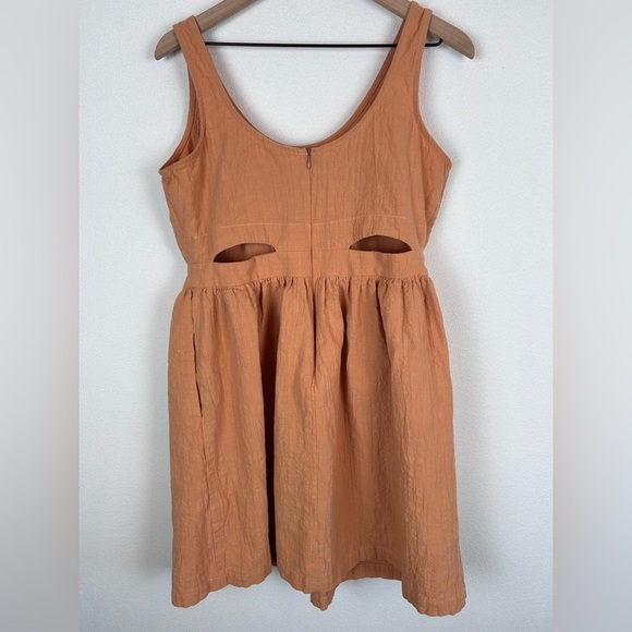 Eve Gravel Astrae Mini Cutout Dress Peach Blossom Tan XL - Picture 8 of 12